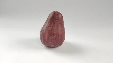 Red Guava on A White Background Stock Footage 299128215