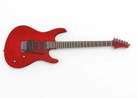 Red Guitar 2 Stock Illustration
