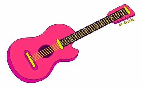 Red  guitar Stock Illustration