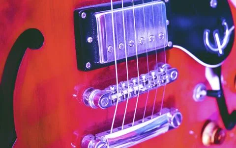 Red Guitar Foto stock