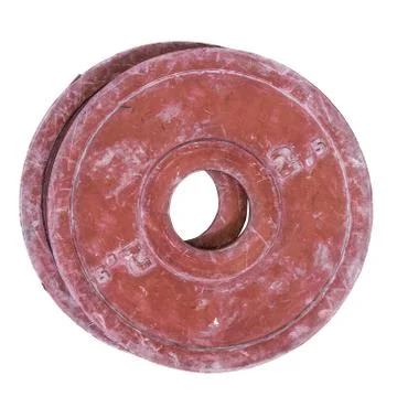 Red Gym Weights Stock-Fotos