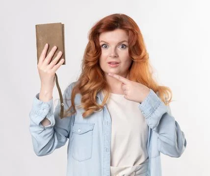 Red-hair Model posing in studio Stock Photos