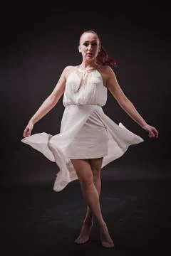 Red haired ballerina Stock Photos