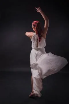 Red haired ballerina Stock Photos