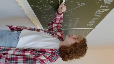 Red-haired College Student Solving Problem Stock Footage 237907259