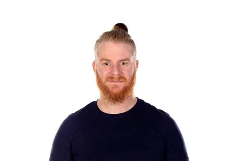 Red haired man with long beard Stock Photos