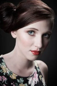 Red haired model Stock Photos