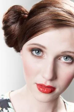 Red haired model Stock Photos