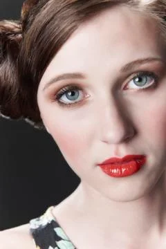 Red haired model Stock Photos