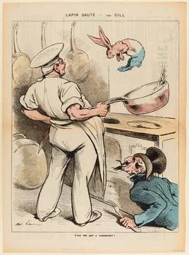 The red-haired moon / first year - N Â° 30 / Sunday 1st July 1877 / Jumpy . Stock Photos