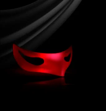 Red half mask Stock Illustration