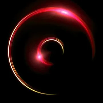Red half ring double flares Stock Illustration