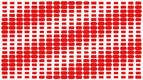 Red halftone dots forming geometric pattern on white Stock Footage 345625144