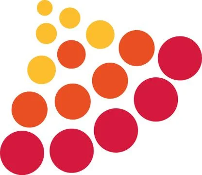 Red halftone dots Stock Illustration