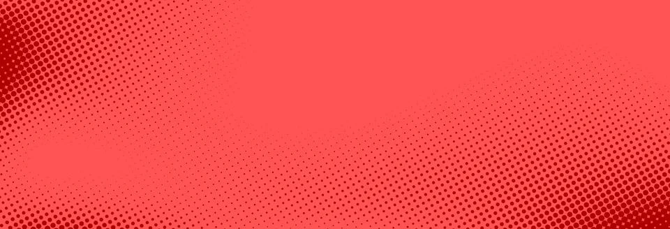 Red halftone pattern. Retro comic gradient background. Bright pixelated dotted Stock Illustration