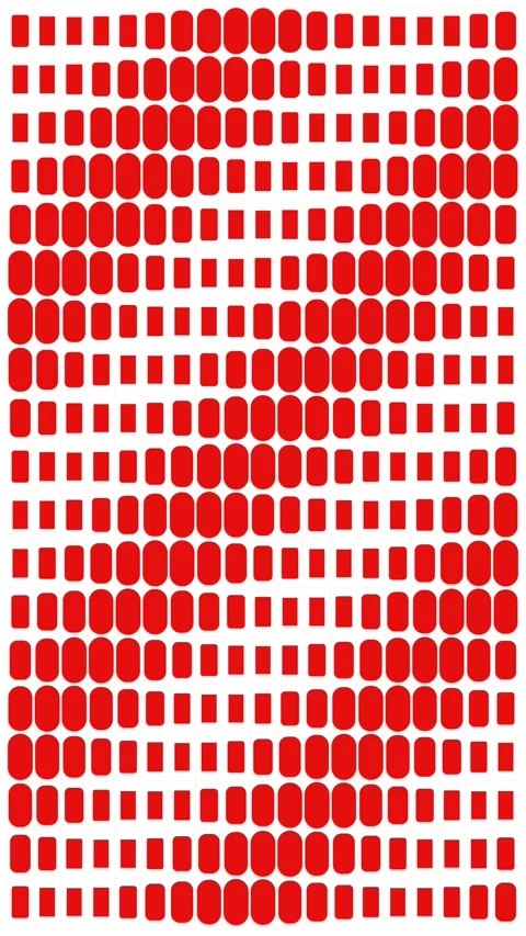 Red halftone wavy pattern on white background Stock Footage 345625132