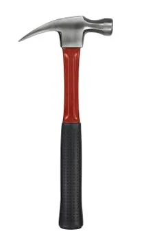 Red hammer on white background Stock Photos