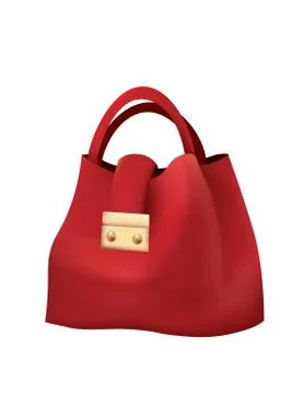 Red hand bag Stock Illustration