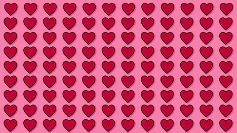Red Hand Drawing Heart Background Stock Footage 262092633
