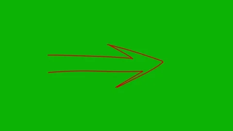 Red Hand-Drawn Arrow Animation | Red Arrow Sketch Animation Stock Footage 315170620