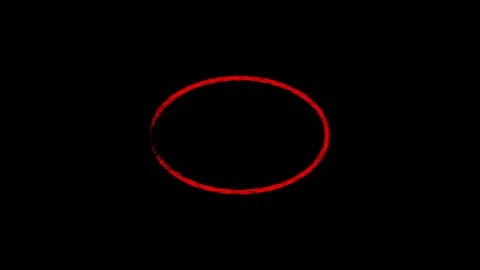 Red hand drawn circle animation loop on black background for digital graphi.. Stock Footage 338238271