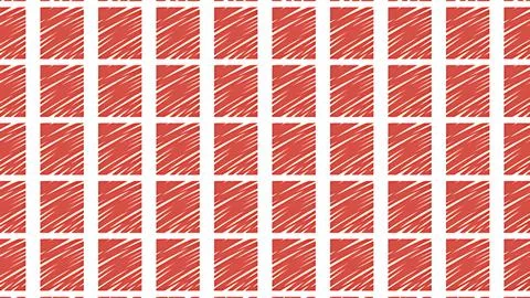 Red hand-drawn hatched square pattern on white background for Christmas and.. Illustrazione stock