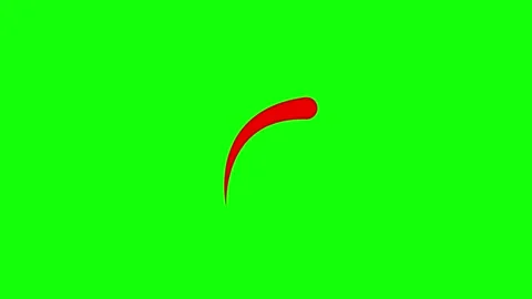 Red hand drawn liquid splash stroke effect animation on green screen backgr.. Stock Footage 333878145
