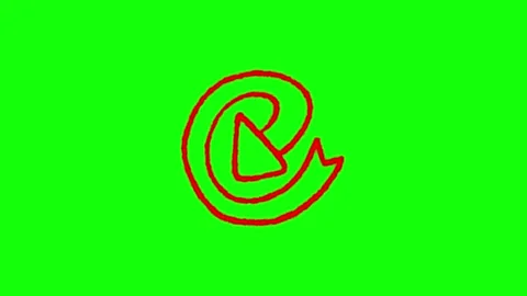 Red hand drawn refresh or restart symbol with an arrow looping into a circl.. Stock Footage 345547908