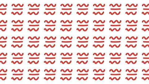 Red Hand Drawn Wavy and Straight Line Seamless Pattern Background for Chris.. Stockillustratie