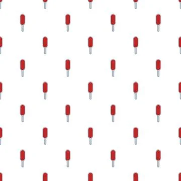 Red hand mirror seamless repeating pattern white background Stock Illustration