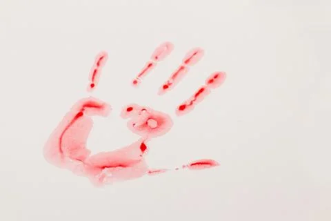 Red hand print Stock Photos