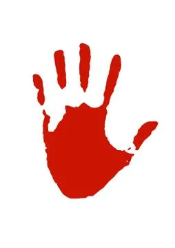 Red-handed Stock Illustration
