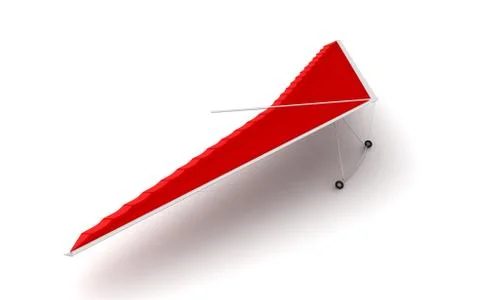 Red hang glider Stock Illustration