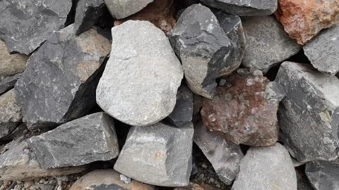 Red hard rocks Stock Photos