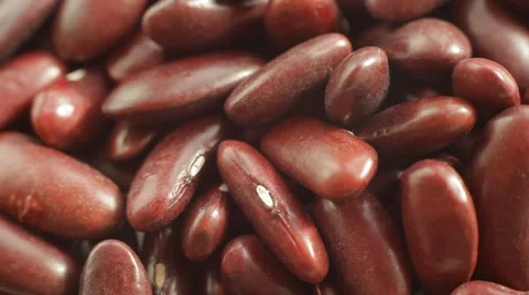 Red Haricot Beans. Close up. Macro shot. Stock Footage 61932928