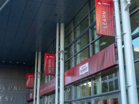 Red Hat Software, open source provider of products like Linux, hosts an annua Stock Photos