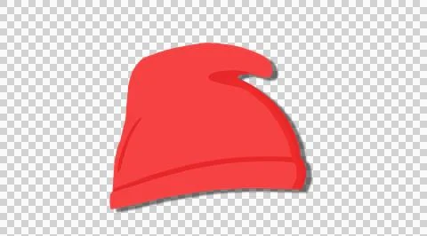 Red hat on a transparent background Stock Illustration