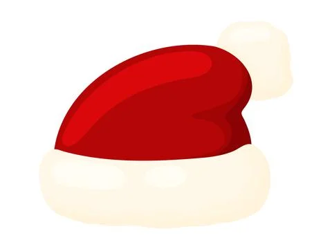 Red Hat with White Fur Vector Icon Illustrazione stock