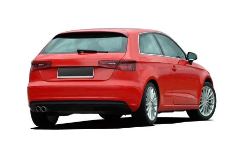 Red hatchback Фото