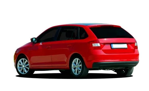 Red hatchback Stock Photos