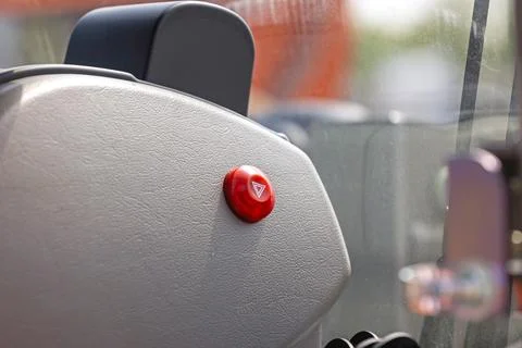 Red Hazard Warning Switch Foto stock