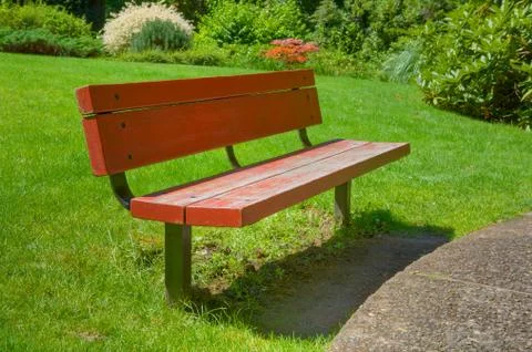Red hdr bench Stock Photos
