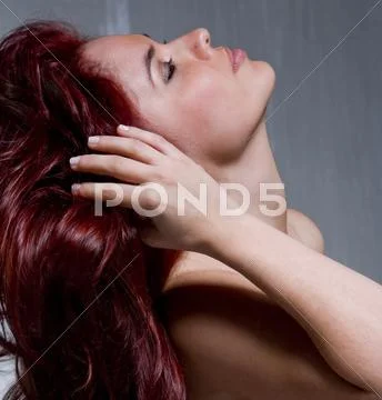 Red head Brazilian beauty Stock Photos
