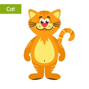 Red-headed cat.  Stock Illustration