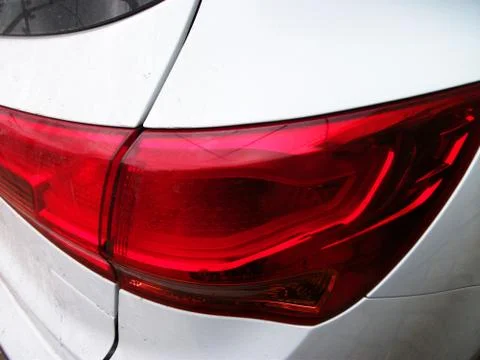Red headlight of a car close -up Stock Photos