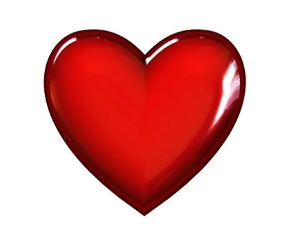 Red heart 3d Stock Illustration