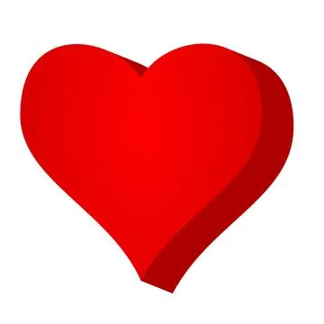 Red Heart 3d Stock Illustration