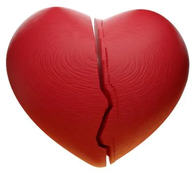 Red heart 3d-illustration Stock Illustration