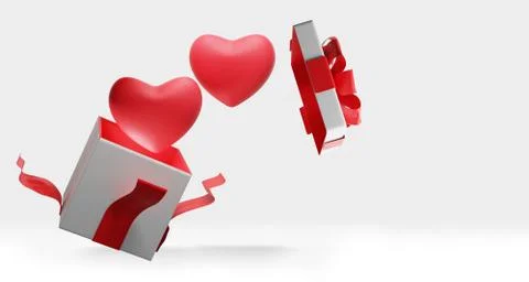 Red heart 3d-illustration Stock Illustration
