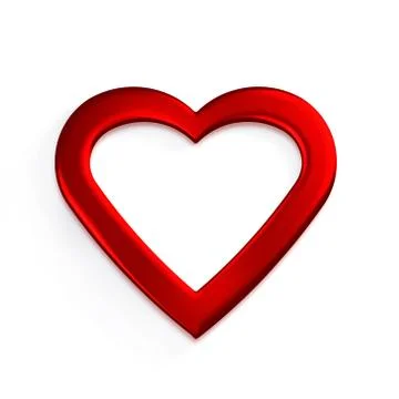 Red Heart. 3D Render Illustration Stock Illustration